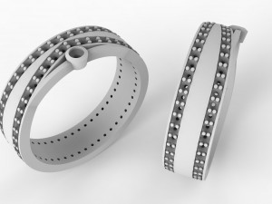 ring with diamonds 3D Принт Модель