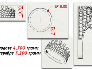 crown ring 3d 3D प्रिंट मॉडल