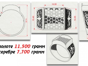 mens ring with stone 3D 打印模型
