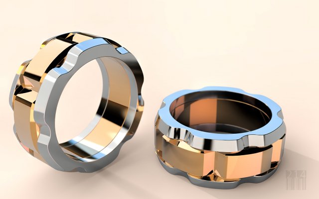 stylish gold ring Modello di stampa 3D .c4d .max .obj .3ds .fbx .stl .blend 