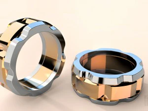 elegante anillo de oro Modelo de impresión 3D