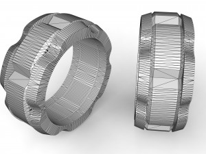 stylish gold ring Modello di stampa 3D