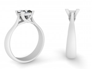 gold ring with diamond 3Dプリントモデル