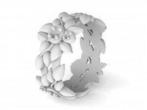 gold ring with stones 3D 打印模型