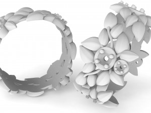 gold ring with stones 3D 打印模型