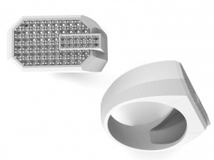 men ring with stones Model Cetak 3D