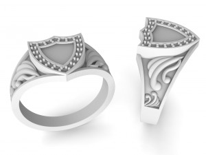ring with stones and enamel 3D Print Model