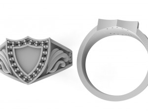 ring with stones and enamel 3D Print Model
