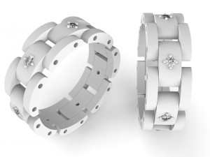 gold ring with stones 3D Print Model