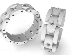 gold ring with stones 3D Print Model