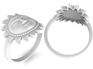 golden ring in the form of sun 3D Print Model
