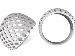 ring in the form of a grid Model Cetak 3D