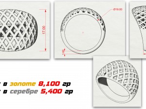 ring in the form of a grid Model Cetak 3D