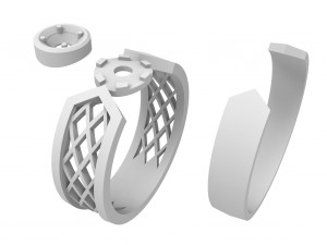 elegant diamond ring Modèles 3D en vedette