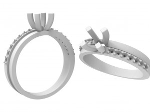 women ring with stones Modèles 3D en vedette