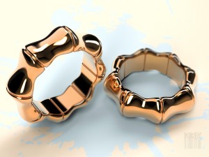 fashionable gold ring Modèles 3D en vedette