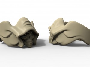 skull ring with stones 3D Baskı Modeli