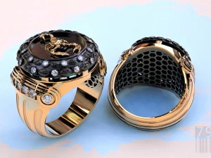 чоловіче кільце скорпіон 3D Принт Модель