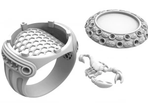 men ring scorpion 3D Print Model