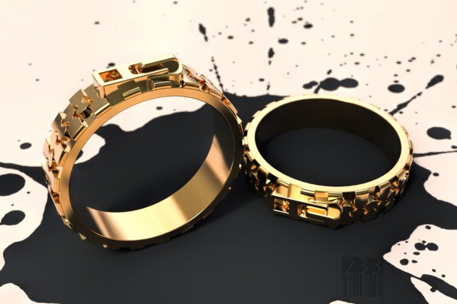 ring lock 3D 프린트 모델 .c4d .max .obj .3ds .fbx .stl .blend 