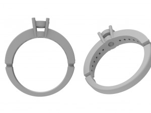 women ring with stones Modello di stampa 3D