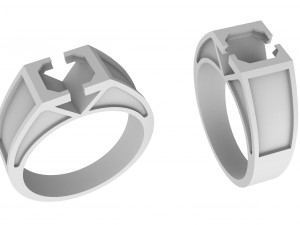 gold ring with stone and enamel 3D Druckmodell