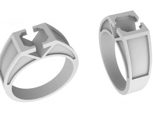 gold ring with stone and enamel 3D Print Model