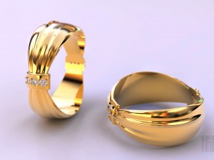 ring in the form of a bow 3D प्रिंट मॉडल