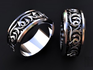 ring with patterns 3D Print Model