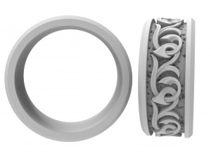 ring with patterns Model Cetak 3D