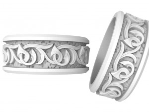 ring with patterns Model Cetak 3D