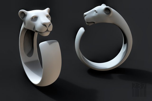 ring of the cat family 3Dプリントモデル .c4d .max .obj .3ds .fbx .stl .blend 