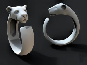 anel da fam&iacute;lia dos gatos Modelo de Impressão 3D