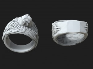 lion ring 3D Print Model