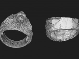 lion ring 3D Print Model