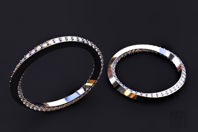 twisted diamond ring 3D प्रिंट मॉडल .c4d .max .obj .3ds .fbx .stl .blend 