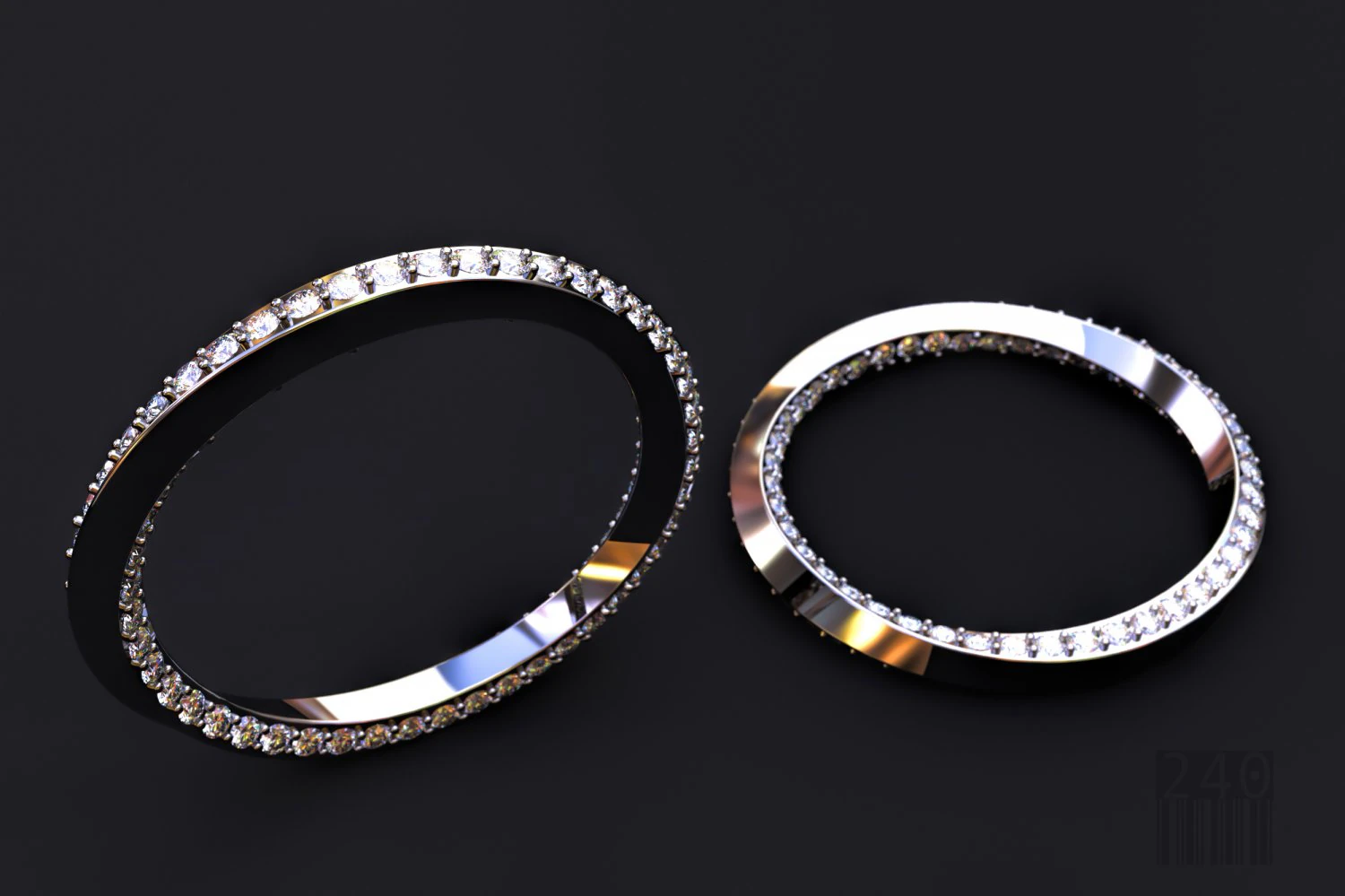 twisted diamond ring 3D Print Model .c4d .max .obj .3ds .fbx .stl .blend 