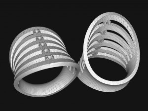 gold ring with stones 3D Print Model