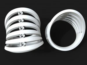 gold ring with stones 3D Print Model