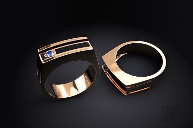 ring with stone and enamel Model Cetak 3D .c4d .max .obj .3ds .fbx .stl .blend