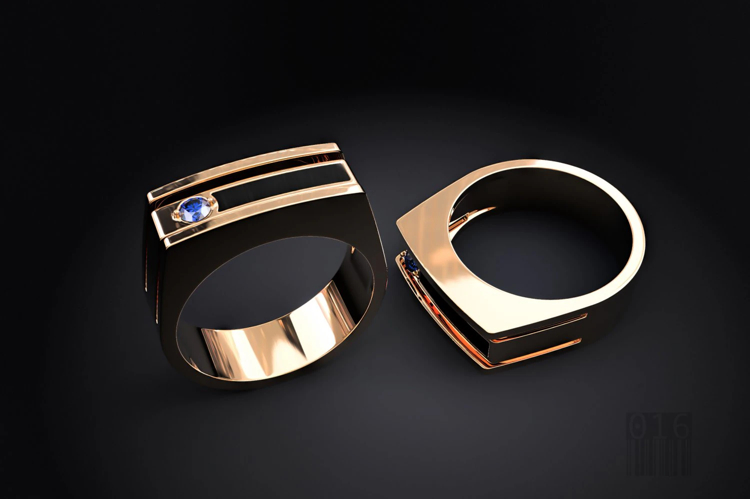 ring with stone and enamel 3D Print Model .c4d .max .obj .3ds .fbx .stl .blend