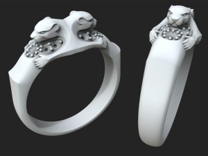 jewelry panther ring Modelo de impresión 3D