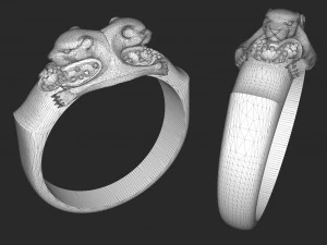 jewelry panther ring 3D Print Model