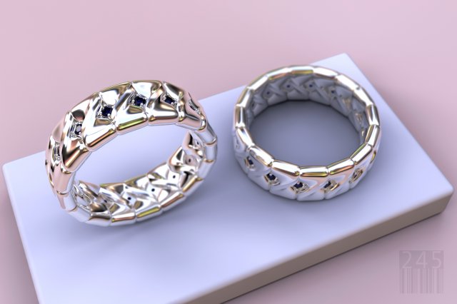 women ring with stones 3D प्रिंट मॉडल .c4d .max .obj .3ds .fbx .stl .blend 