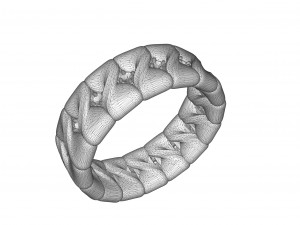 women ring with stones 3D प्रिंट मॉडल