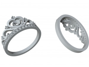 jewelry gold ring crown 3D प्रिंट मॉडल