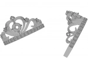 jewelry gold ring crown 3D Print Model