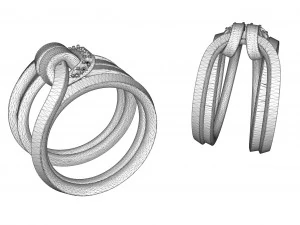 ring with stones of interesting shape 3D Print Model