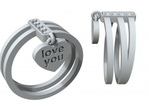 gold ring love you 3D प्रिंट मॉडल