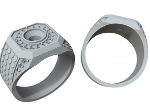men jewelry ring with stones 3D प्रिंट मॉडल